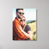 Aangepaste verlovings- bruiloftsfoto canvas afdruk (Voorkant)