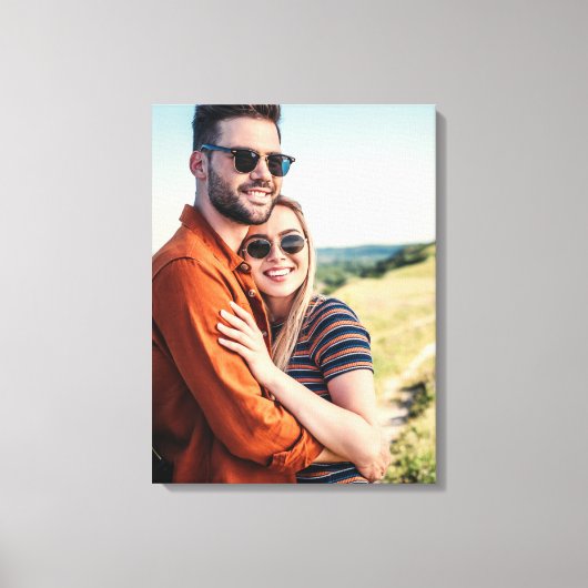 Aangepaste verlovings- bruiloftsfoto canvas afdruk (Voorkant)