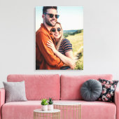 Aangepaste verlovings- bruiloftsfoto canvas afdruk (Insitu (Woonkamer))