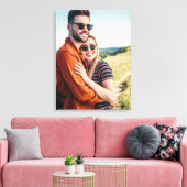 Aangepaste verlovings- bruiloftsfoto canvas afdruk (Insitu (Woonkamer))