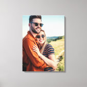 Aangepaste verlovings- bruiloftsfoto canvas afdruk (Voorkant)