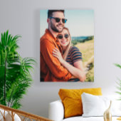 Aangepaste verlovings- bruiloftsfoto canvas afdruk