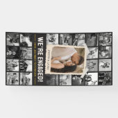 Aangepaste verlovingsbanner, retro fotocollage 4x8 spandoek (Horizontaal)
