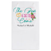 Aangepaste verlovingsfeest van de bruiloft klein cadeauzakje (Achterkant)