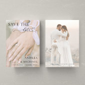 Aangepaste verlovingsring Foto Vervuild Vervagende Save The Date