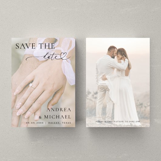 Aangepaste verlovingsring Foto Vervuild Vervagende Save The Date