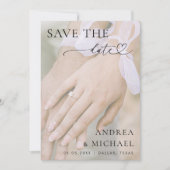 Aangepaste verlovingsring Foto Vervuild Vervagende Save The Date (Voorkant)