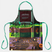 Aangepaste verpakking en Glitch printkaart robotic Schort (Voorkant)