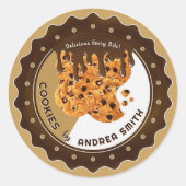 Aangepaste verpakking van cookies merk professione ronde sticker (Voorkant)