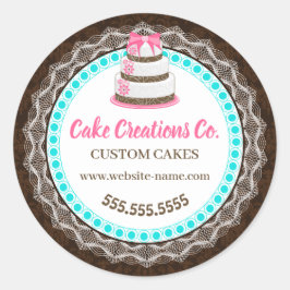 Aangepaste verpakking voor legante koekjes ronde sticker