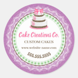 Aangepaste verpakking voor legante koekjes ronde sticker