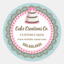 Aangepaste verpakking voor legante koekjes ronde sticker