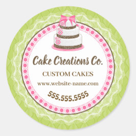 Aangepaste verpakking voor legante koekjes ronde sticker