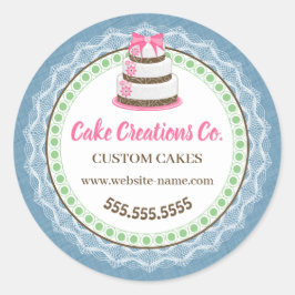 Aangepaste verpakking voor legante koekjes ronde sticker