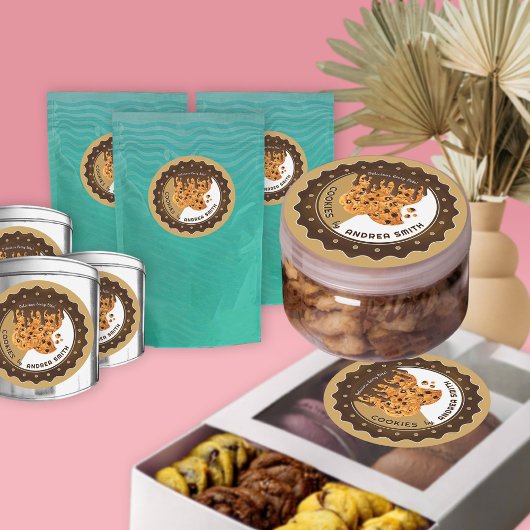 Aangepaste verpakkingsmerk voor koekjes profession ronde sticker