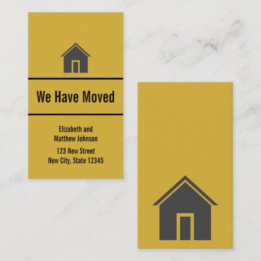 Aangepaste verplaatsing Aankondiging adres invoege (Voorkant / Achterkant)