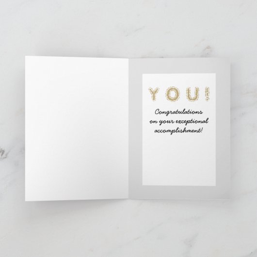 Aangepaste verpleeggraad Gefeliciteerd creditcard Kaart (Binnen)