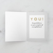 Aangepaste verpleeggraad Gefeliciteerd creditcard Kaart (Binnen)