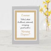 Aangepaste verpleeggraad Gefeliciteerd creditcard Kaart (Gele Bloem)