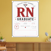 Aangepaste Verpleegkunde Afstudeerklas 2026 Canvas Afdruk (Insitu (Woonkamer))