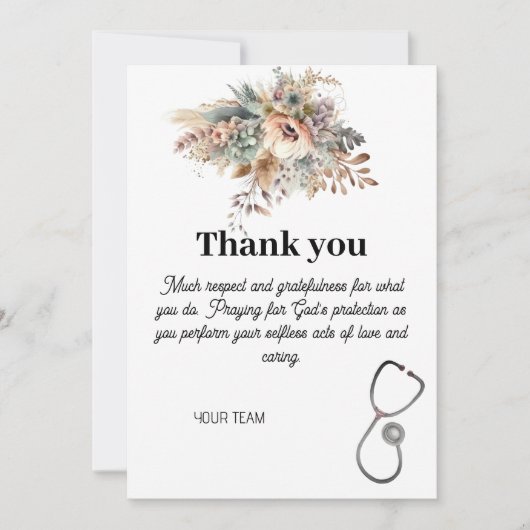 Aangepaste verpleegkundige Bedankt Gezondheidszorg (Voorkant)