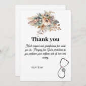 Aangepaste verpleegkundige Bedankt Gezondheidszorg (Voorkant / Achterkant)