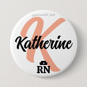 Aangepaste verpleegkundige Buttonnen en pennen | G Ronde Button 7,6 Cm (Voorkant)