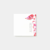 Aangepaste verpleegkundige Doctor Roze Caduceus Me Post-it® Notes (Voorkant)