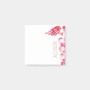Aangepaste verpleegkundige Doctor Roze Caduceus Me Post-it® Notes