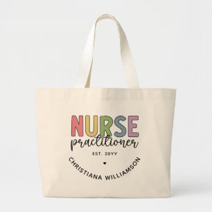 Aangepaste verpleegkundige NP Verpleegkundige Afst Grote Tote Bag
