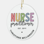 Aangepaste verpleegkundige NP Verpleegkundige Afst Keramisch Ornament (Links)