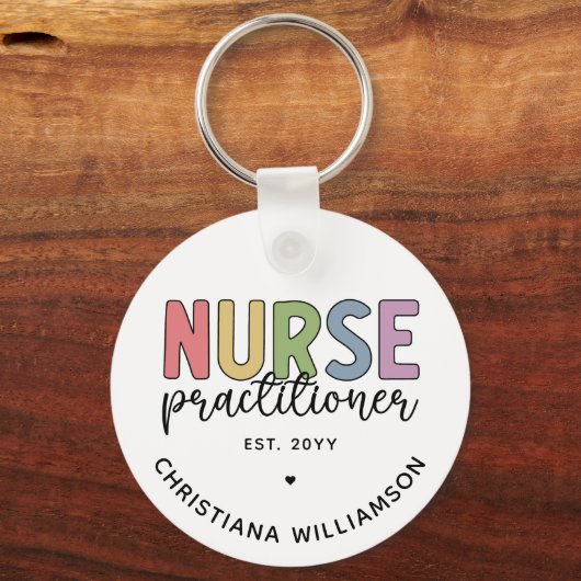 Aangepaste verpleegkundige NP Verpleegkundige Afst Sleutelhanger (Voorkant)