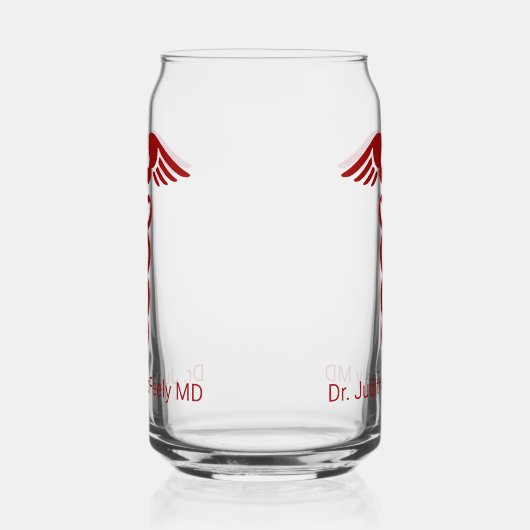 Aangepaste verpleegkundige of arts Caduceus Blikvorm Glas (Rechts)