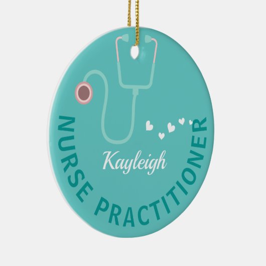 Aangepaste verpleegkundige stethoscoop keramisch ornament (Rechts)