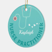 Aangepaste verpleegkundige stethoscoop keramisch ornament (Links)