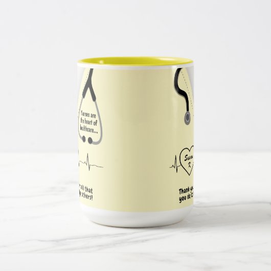 Aangepaste verpleegkundigen Bedankt Mok Naam toevo (Center)