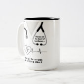 Aangepaste verpleegkundigen Bedankt Mok Naam toevo (Voorkant links)