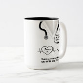 Aangepaste verpleegkundigen Bedankt Mok Naam toevo (Voorkant rechts)