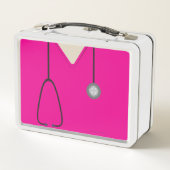 Aangepaste verpleegkundigen kruiden warm roze (Achterkant)