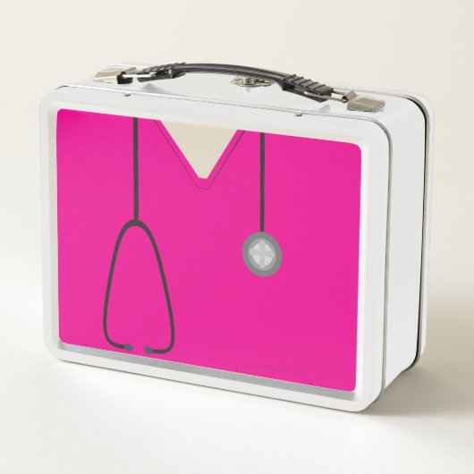 Aangepaste verpleegkundigen kruiden warm roze (Achterkant)