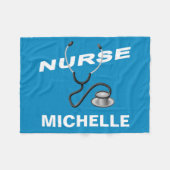 Aangepaste verpleegnaam fleece deken (Voorkant (Horizontaal))