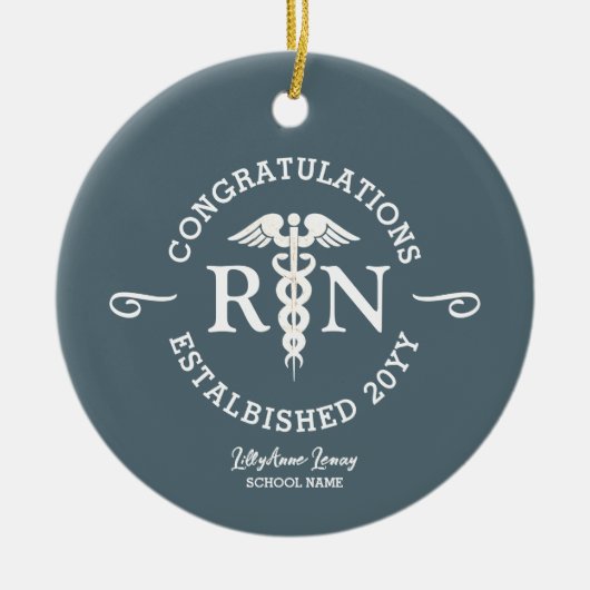 Aangepaste verpleegschool Afstuderen Keepomwille Keramisch Ornament (Voorkant)