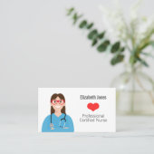Aangepaste verpleegster Avatar Visitekaartje (Staand voorkant)