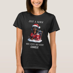 Aangepaste Verpleegster Doxie Teckel Liefde T-shirt