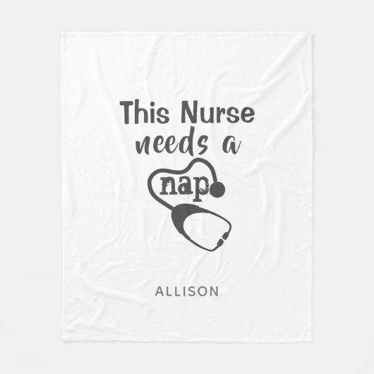 Aangepaste verpleegster heeft een Nap Stethoscoop  Fleece Deken (Voorkant)