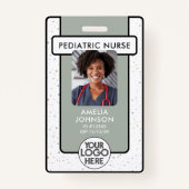 Aangepaste verpleegster Home Health Aide Foto Logo Badge (Voorkant)