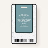 Aangepaste verpleegster Home Health Aide Foto Logo Badge (Achterkant)