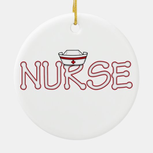 Aangepaste verpleegster keramisch ornament (Achterkant)
