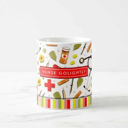 Aangepaste verpleegster koffiemok (Center)