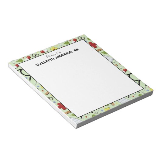 Aangepaste verpleegster notitieblok (Schuin)